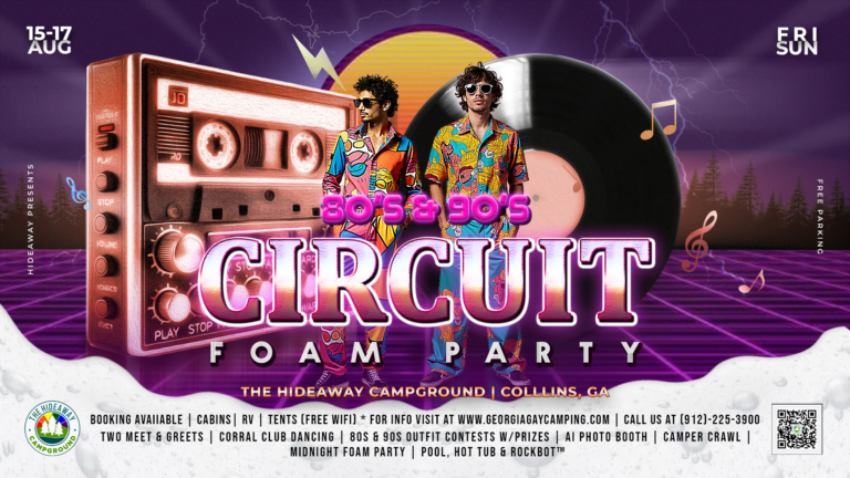 80's & 90's Circuit party poster