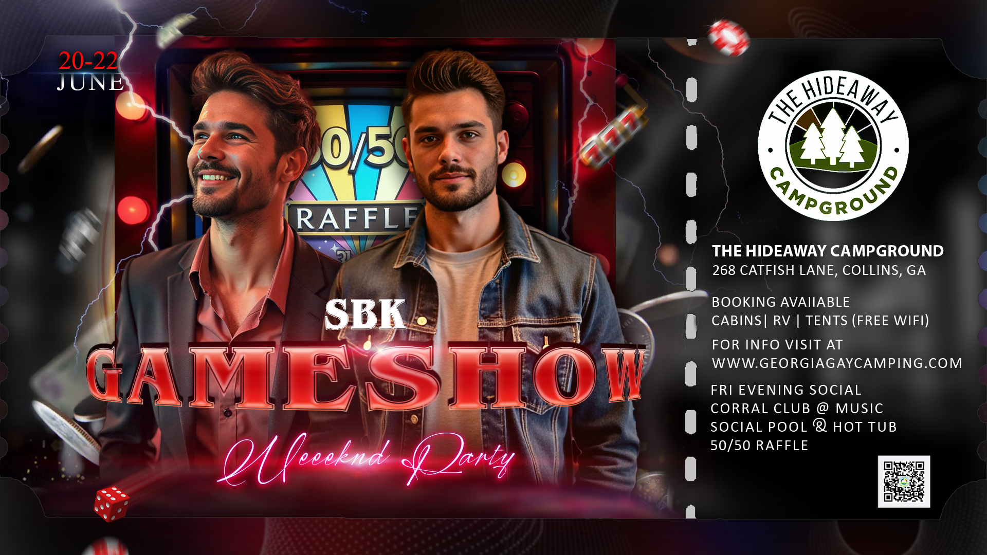 SBK Game Show Weekend party poster