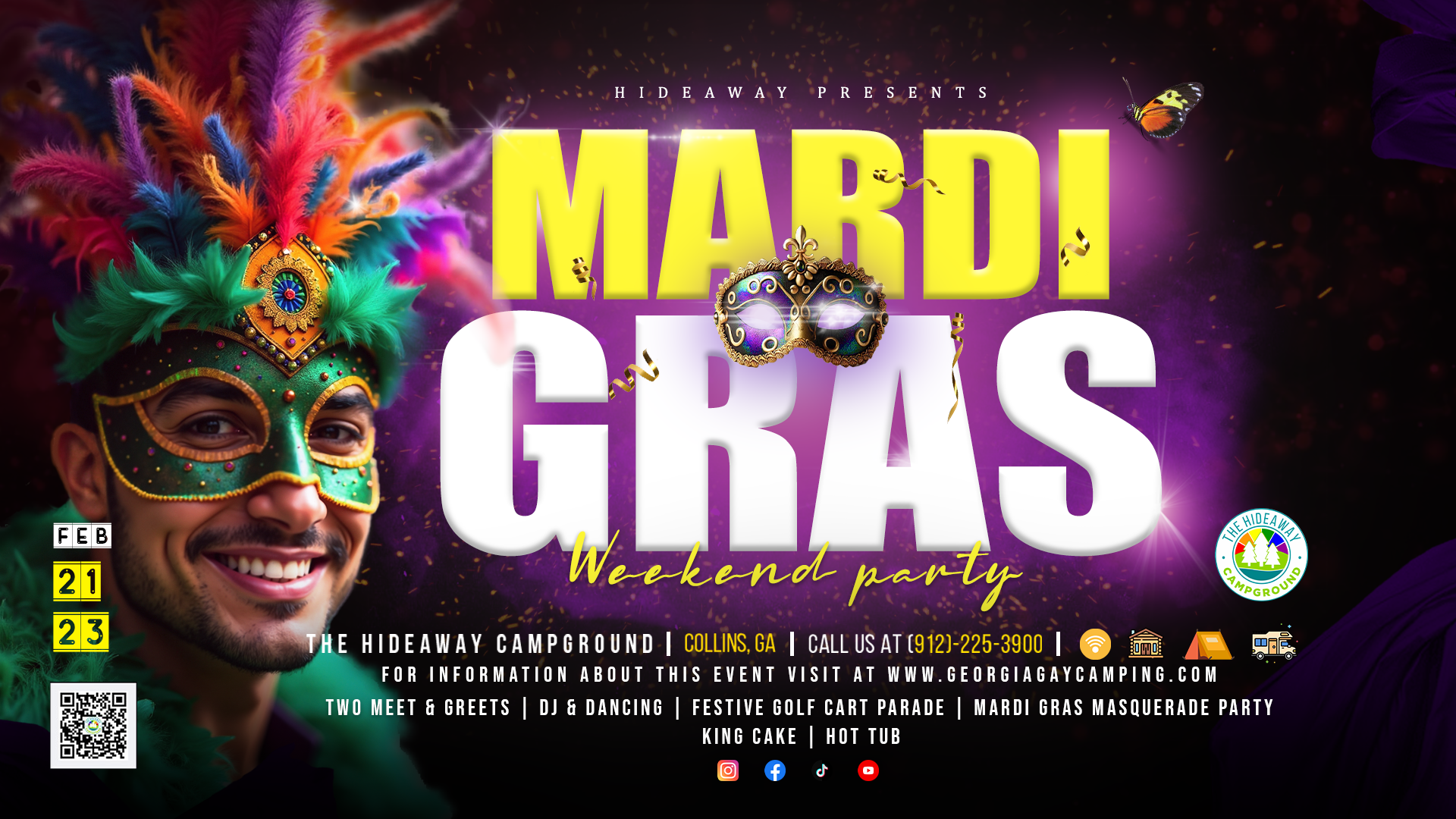 Mardi Gras Weekend party poster