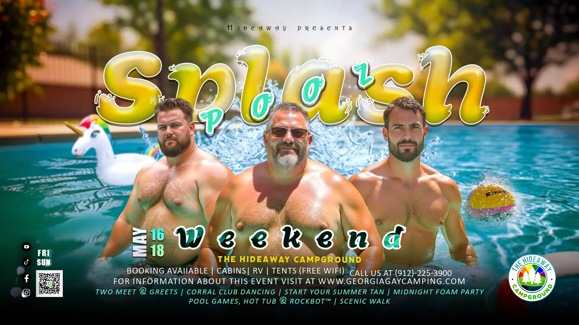 Splash Pool & Foam Party Weekend party poster