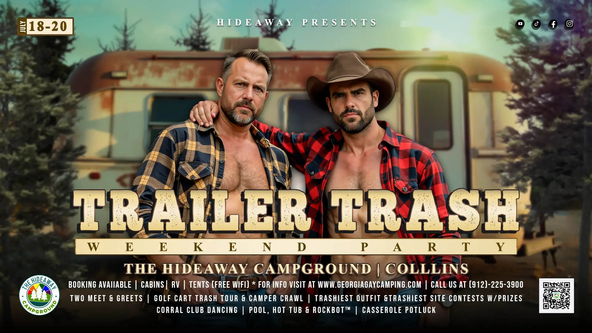 Trailer Trash Weekend party poster