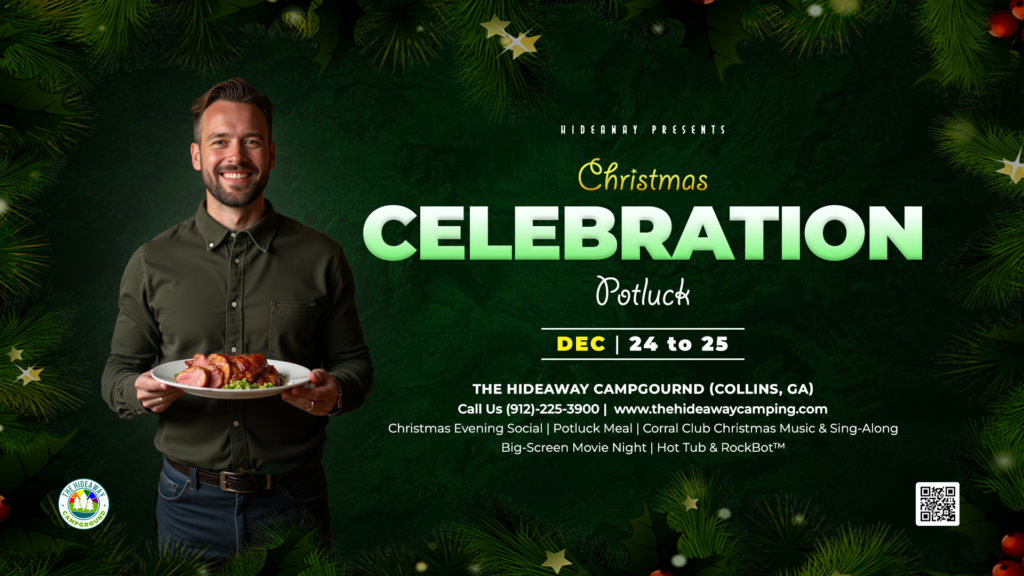 Christmas Potluck dinner poster