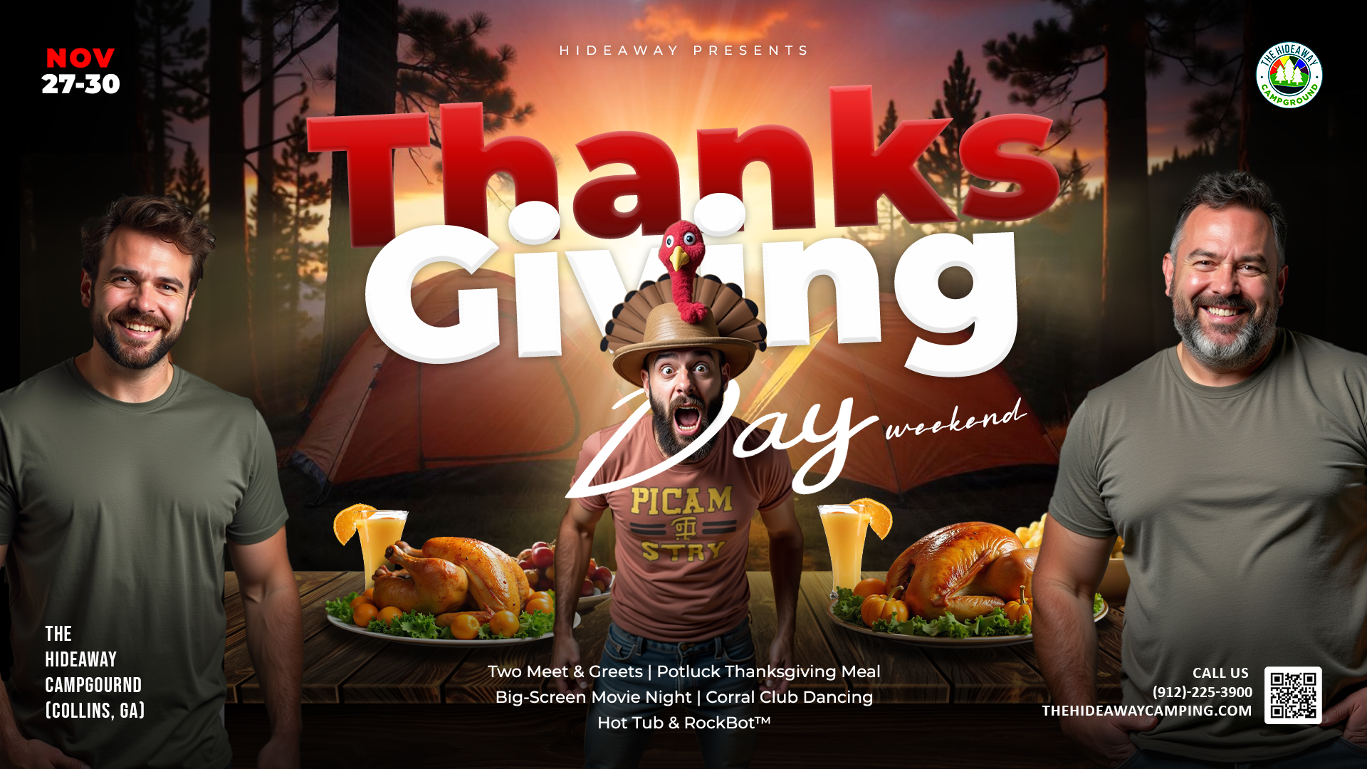 Thanksgiving party poster